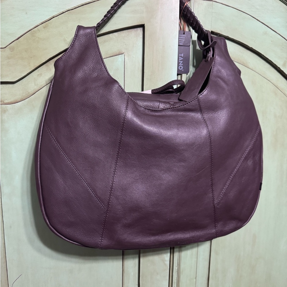 Tano Rich Purple Leather Hobo LARGE bag